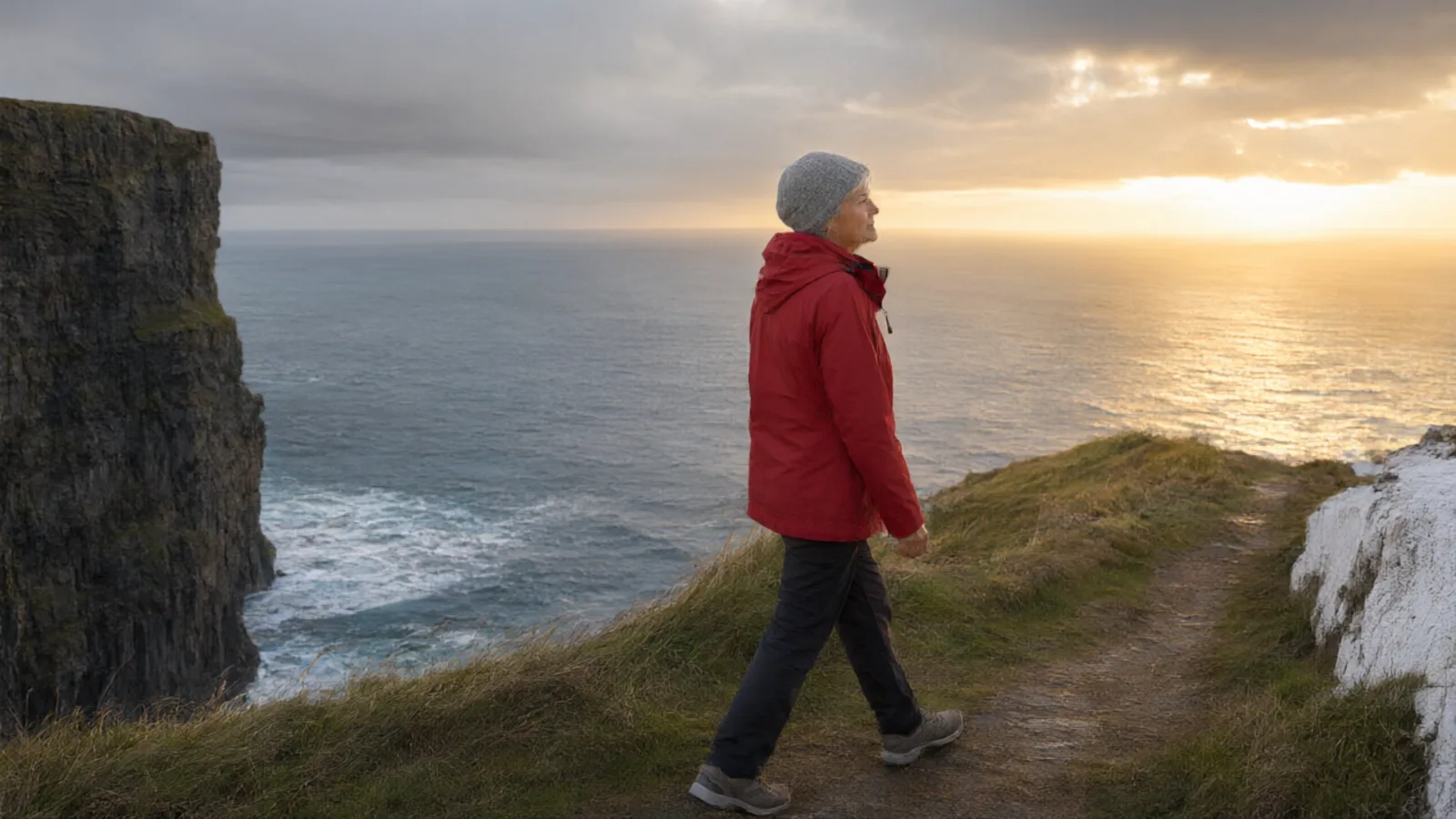 Sulle scogliere di Moher, in Irlanda