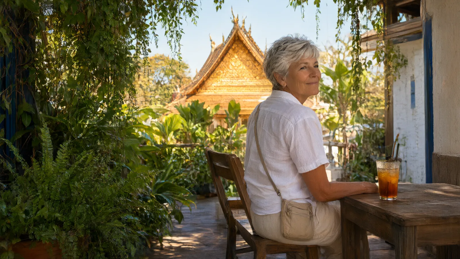 Febbraio sulla terrazza di una guesthouse a Chiang Mai